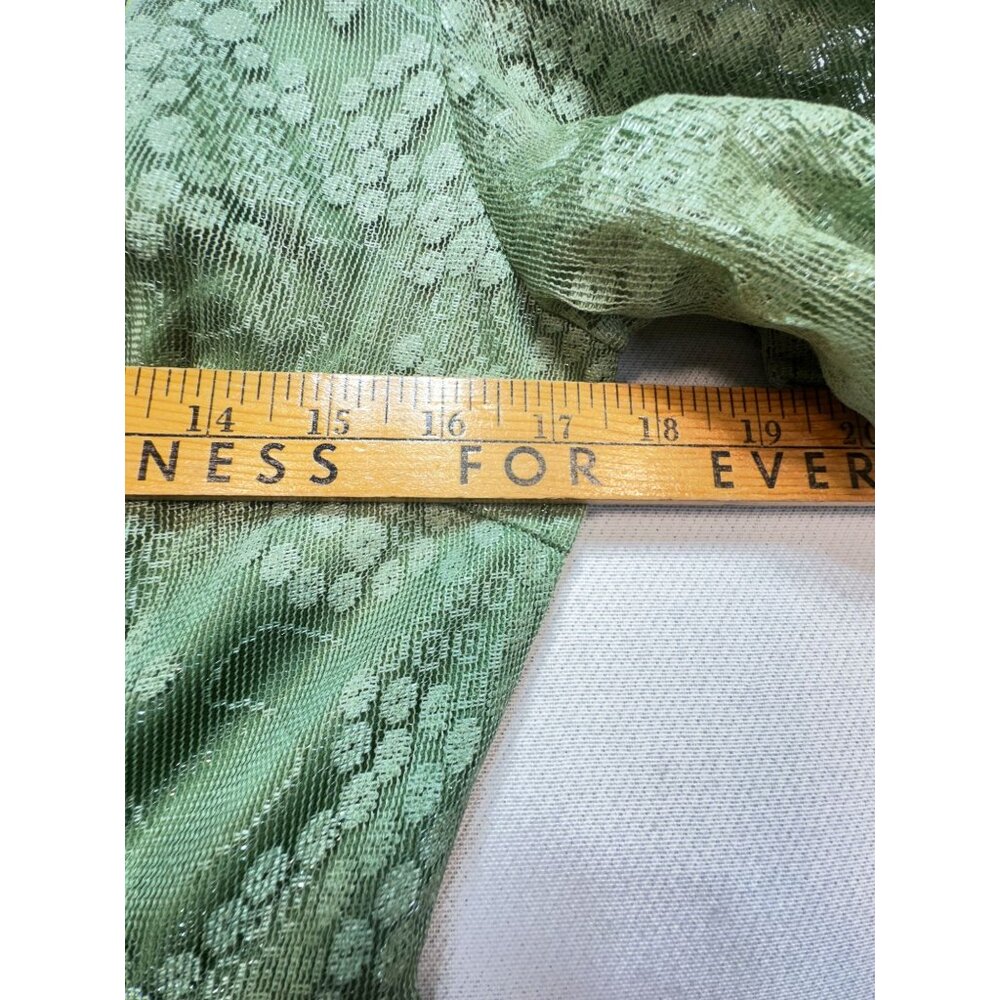 Womens Cottagecore Countryside Midi Dress Size M Green White Flower - Picture 11 of 14
